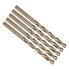 #13 Drill Bit Straight Shank 135° 4341 HSS Gold Finish - 5 Pack