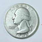 1945 S Washington Quarter Circulated Coin 90% Silver 25C  #5102
