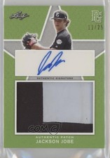 2020 Leaf Perfect Game National Showcase Green 11/25 Jackson Jobe Patch Auto g2u