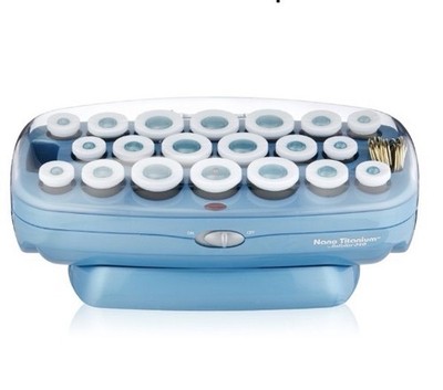 BaBylissPRO Nano Titanium Hot Rollers, Titanium Plate, 120W 310°F Blue