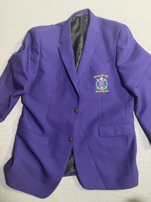 Omega Psi Phi Custom Blazer Jacket Member Crest Buttons Embroidered Logo 46R