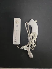 Official White Wii Remote & Nunchuk (Nintendo) Tested & WORKS!