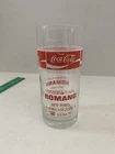 Vintage Trink Coca Cola Pizzeria And Cafe Romano Restaurant Drinking Glass