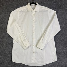 Eton Dress Shirt Mens 44 17.5 White Slim Contemporary Fit Long Sleeve Button Up