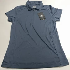 Slazenger Golf Tech Performance Shirt Womens M 1/4 Zip Polo Slate SS NWT