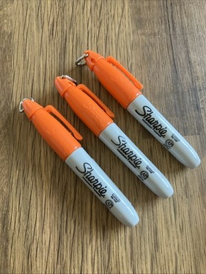 Sharpie MINI feine Spitze permanent ORANGE Kugelspitze Marker (PKT 3 MARKER)