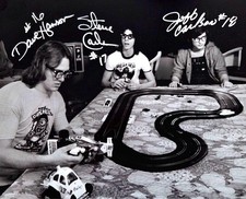 Hanson Brothers Iconic car scene 11x14 gigantic Slapshot reprint auto