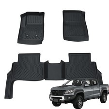 Floor Mats Compatible with 2015-2022 Chevy Colorado/Canyon Crew cab TPE Rubber