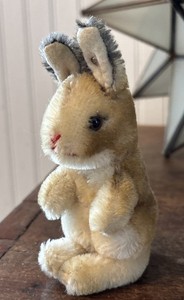 VTG German Steiff SONNY Or MANNI Easter Bunny Rabbit  4.75” Sitting Begging