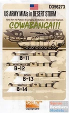 1/35 Echelon Decals #356273 US Army M1A1 Abrams Desert Storm “Cowabanga!”