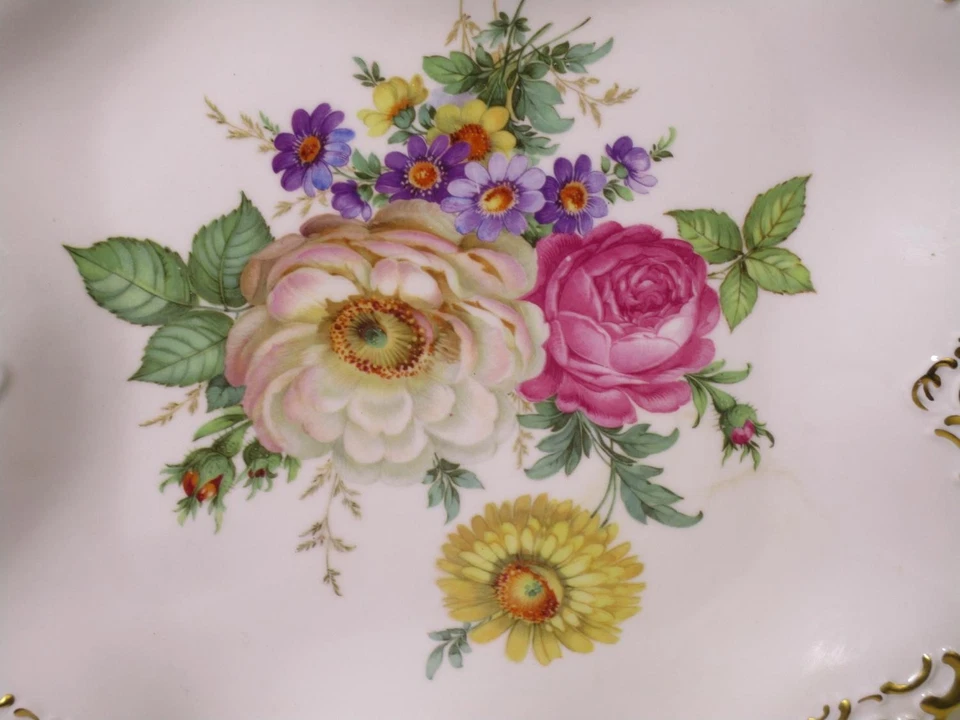 Alka Kunst Prunkschale, Gebäckschale mit Handhaben, ~31 x 31cm   VV1344 - Bild 2 von 4