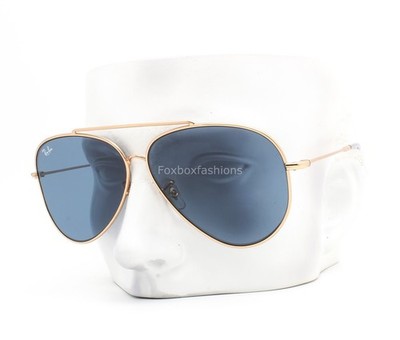 NWT Rose Gold Ray Ban’s Ray-Ban Sunglasses RB3735 Rose Gold Metal Frame Blue  main image 2