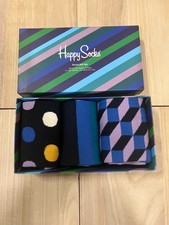 Happy Socks 3-Pack Gift Box Set, Navy/Multicolor