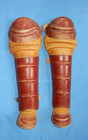 Antique Vintage Goldsmith 1930's Bill Dickey Yankees Catcher's Shin Knee Guards — photo 1