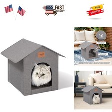 Outdoor Cat House Weatherproof, Insulated Feral Cat House Outdoor for Winter,...