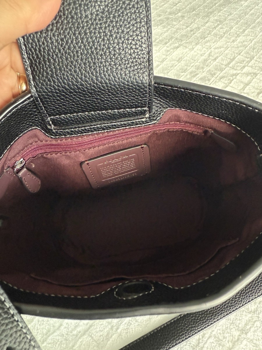 Coach Sophie Black Leather Bucket Crossbody Bag View 6