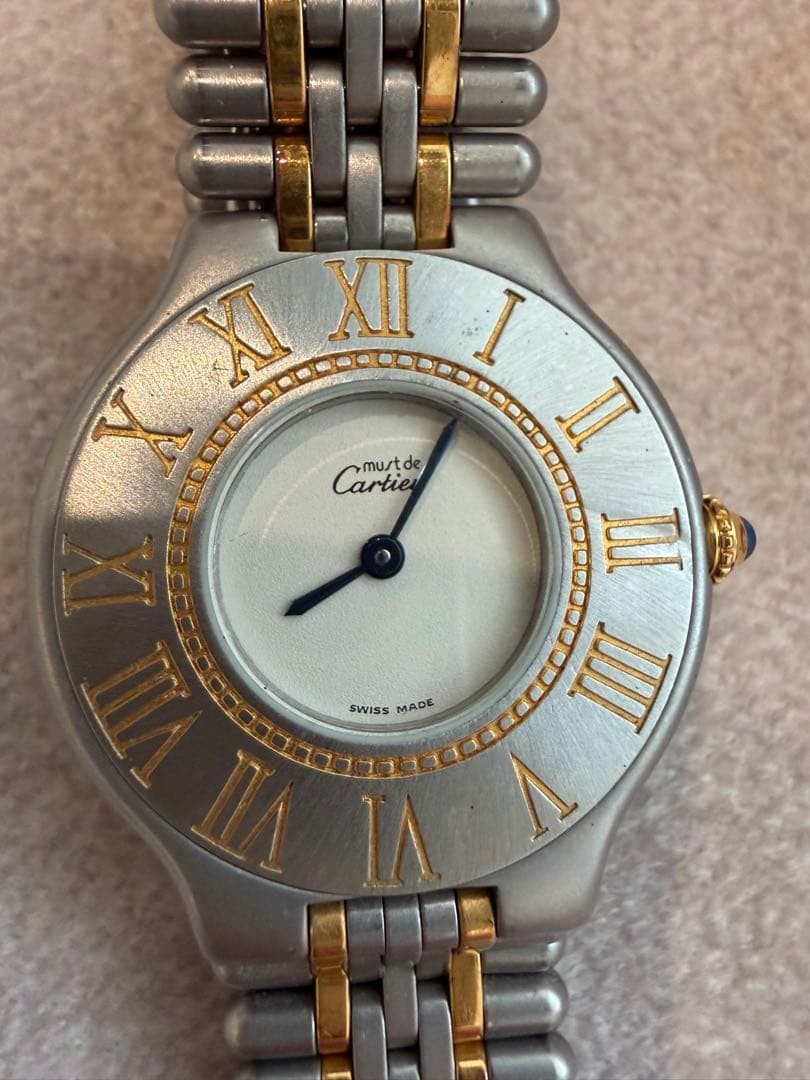 Cartier Must de Cartier 21 Quartz Silver gold Dial 31mm Wristwatch