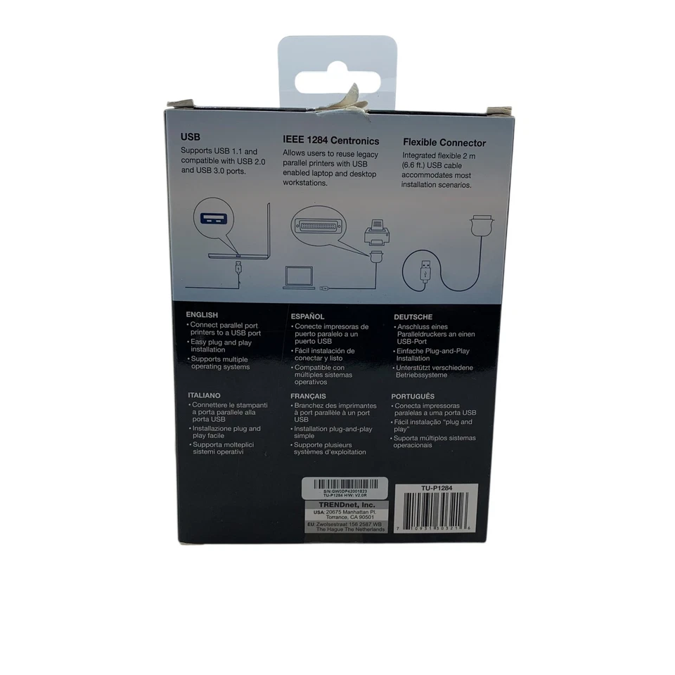TRENDnet USB to Parallel 1284 Converter Cable (tup1284) - Image 3 of 4