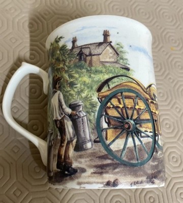 Schöne Bone China Pferd & Wagen Milchkanne Szene Becher. Von Sovereign kleiner Chip