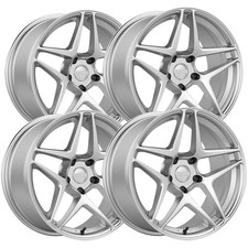 Set Of 4 Kansei K15h Astro 19x9.5 5x120 12mm Silver Wheels Rims 19 Inch
