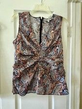 Veronica Beard Aiden Sleeveless Paisley Top, Woman, size 6