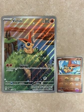 Victini Jumbo Promo Illustration Rare SVP 208 **OVERSIZED CARD** and Pokeball