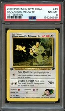 Pokemon Card 1st Edition GIOVANNI'S MEOWTH Gym Challenge 2000 PSA 8 NM-MINT
