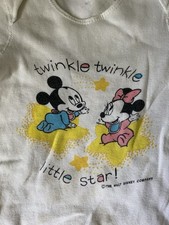 Vintage 90s Disney Baby Mickey Mouse  Minnie One Piece 0-3 Mo