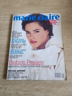 1992 FEBRUARY MARIE CLAIRE UK EDITION MAGAZINE - CELIA FRONT COVER -