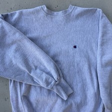 Vintage 90s Champion Reverse Weave Sweatshirt Crewneck Size 2XL Gray Blank USA