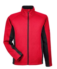 NWT Men's Spyder Constant Full Zip Sweater Fleece Jacket - Red / Black