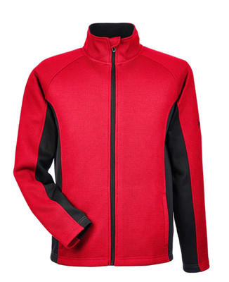 NWT Men's Spyder Constant Full Zip Sweater Fleece Jacket - Red / Black