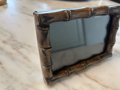 VTG Metal Bamboo  4x6 Photo Picture Frame