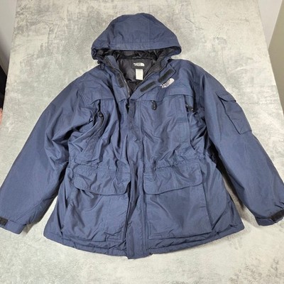 The North Face Coat Mens XXL Navy McMurdo Goose Down Hooded Parka Y2K