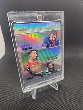 2024 Leaf Exclusive Legends Edition Triple Messi Ronaldo Pele #/25