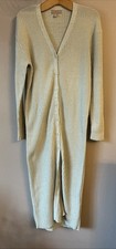 H&M Lovely Mint Ribbed Button Up  Knit Dress - Size Small