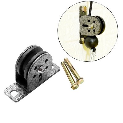 Fixed Pulley Block Home Gym Fitness Single Wheel Soundless Swivel Pulleys Guide