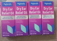 Hylands Dry Ear Relief Oil, Ages 2+, 0.5 fl oz (15 ml) Irritated Ears 4PK