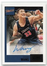 2021 Panini Chronicles Draft Picks Score Rookie Autographs Johnny Wang #SR-JWA