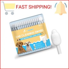 Dog Ear Cleaning Swabs 56pcs Gourd-Shaped Cotton Tips for Dogs' Ears Gentle E