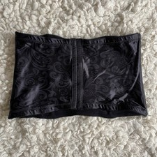 Cupid Large Underbust Corset lingerie Black Floral Vintage