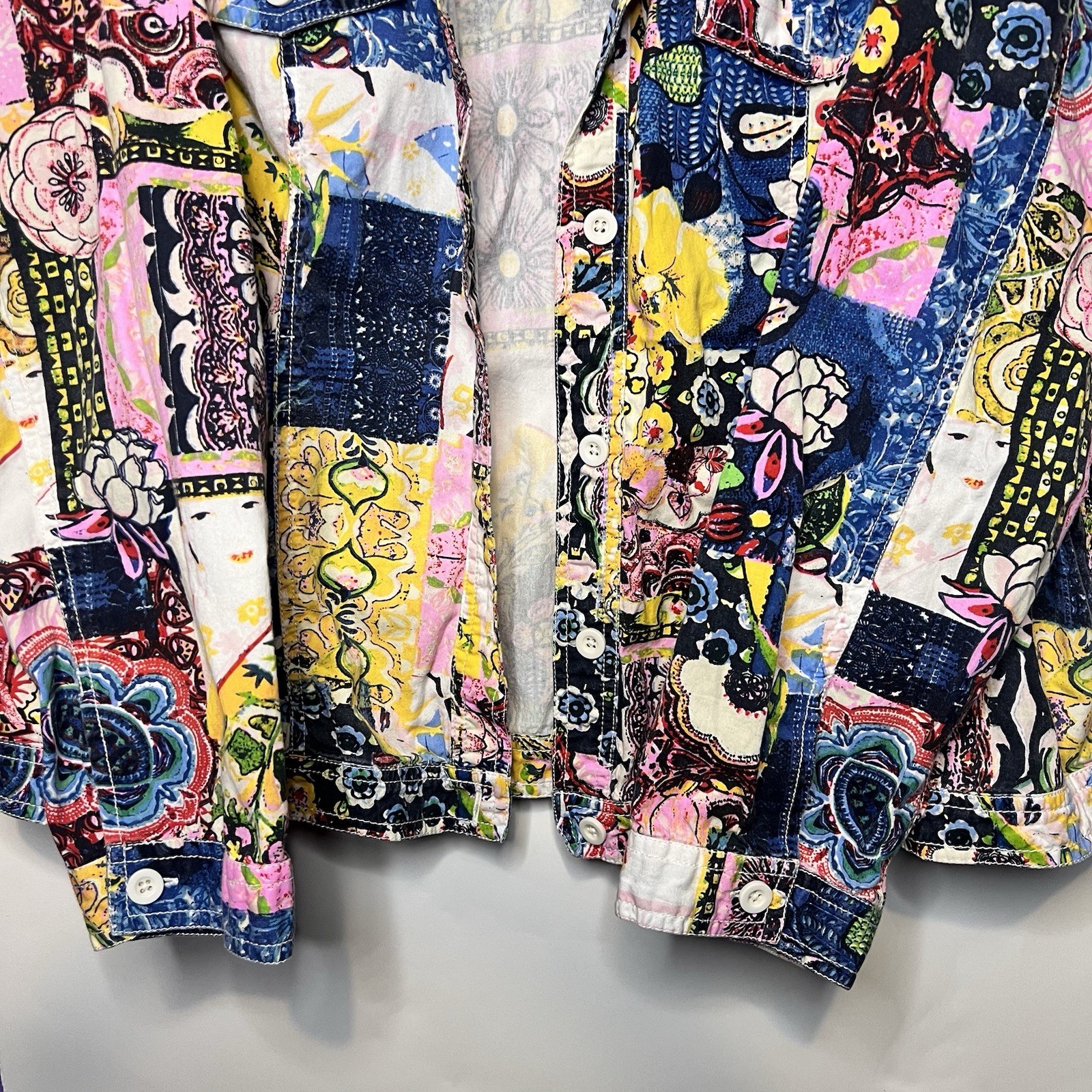 Serengeti Patchwork Button Down Shirt Women’s 1X … - image 2