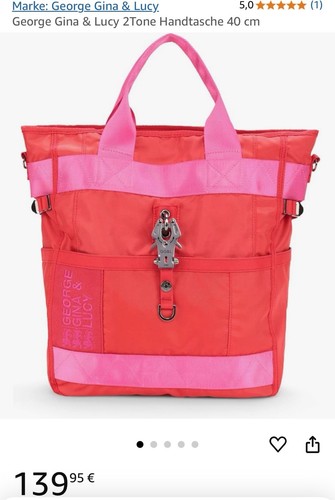 George, Gina & Lucy, Tasche, NEU! Rot-Violett, ca. 40 × 40 cm - Bild 19 von 19