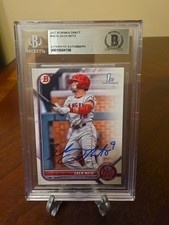 Zach Neto 2022 Bowman Draft AUTO  SIGNED #18 BECKETT