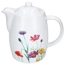 Kanne Marie 850ml mit Deckel Porzellan für Tee & Kaffee Blumenwiese bunt