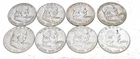 Lot Of 8 Franklin 90% Silver ( 50 Cent ) Half Dollar Coins ~Assorted Years/Mints