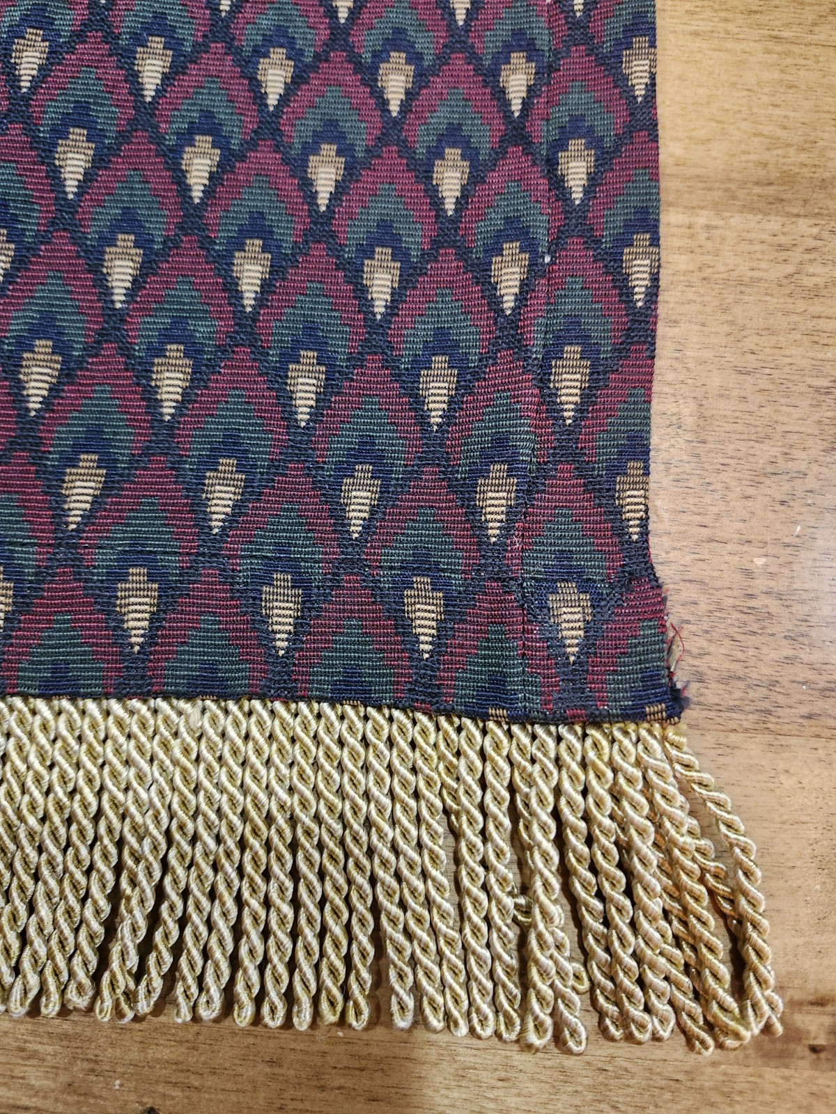 Table Runner Or Dresser Scarf With Tassels Thick Fabric Pretty Fall Colors