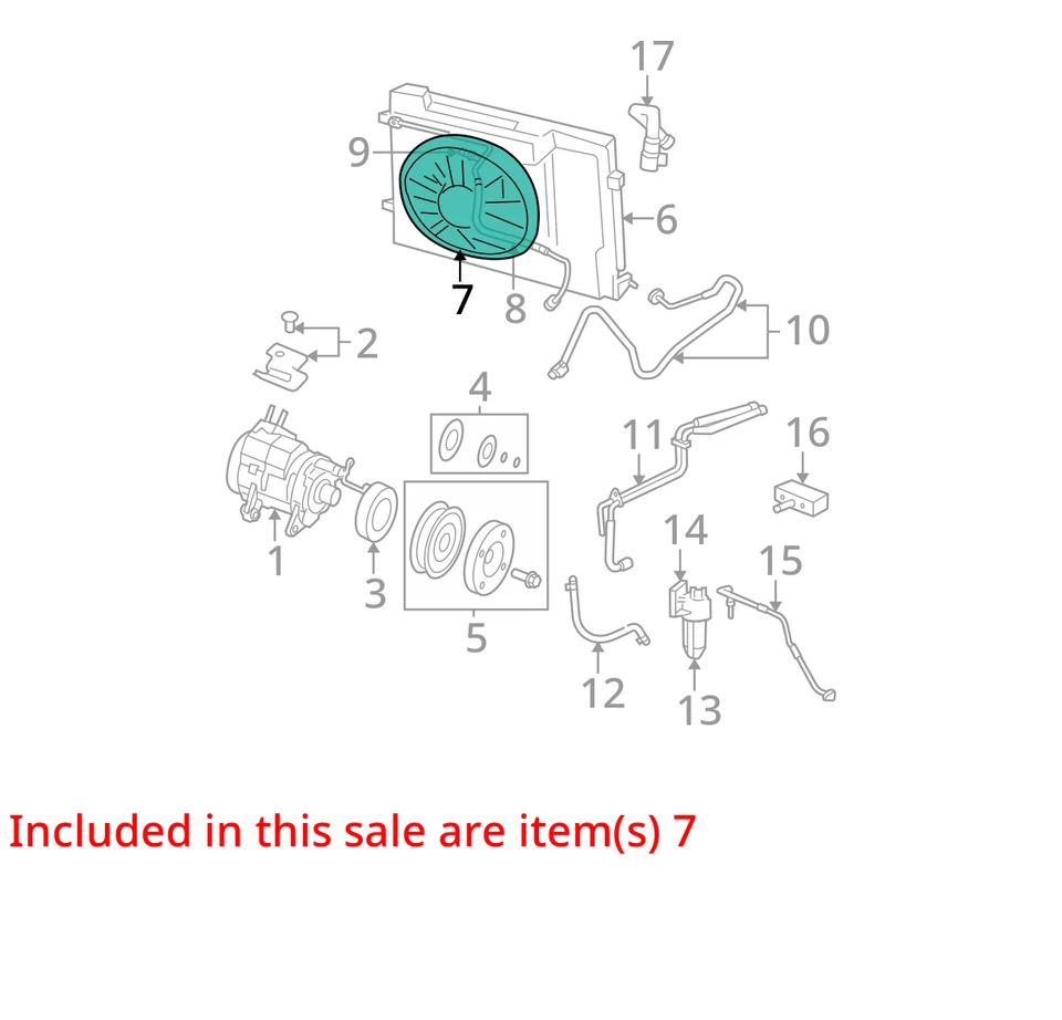 2006-2009 Dodge Durango conjunto de motor ventilador radiador esquerdo A6FOZ - Imagem 3 de 4