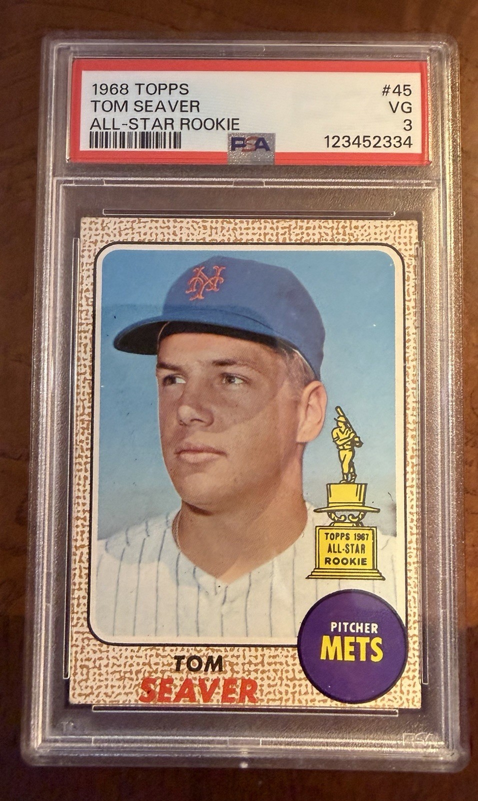 1968 Topps Tom Seaver All-Star Rookie #45 PSA 3