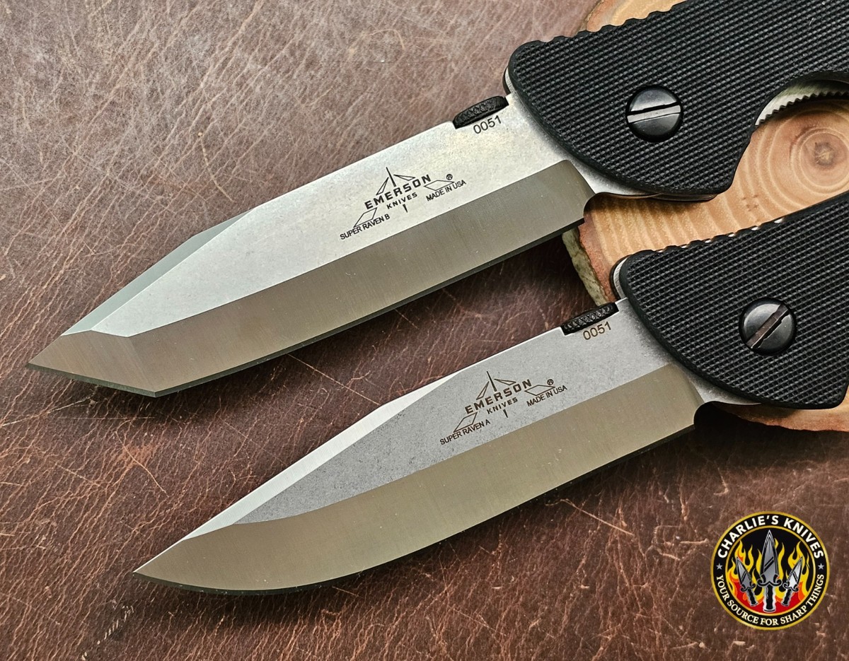 Emerson Knives Super Raven A & B SF Set - G10 Tanto & Clip Point 